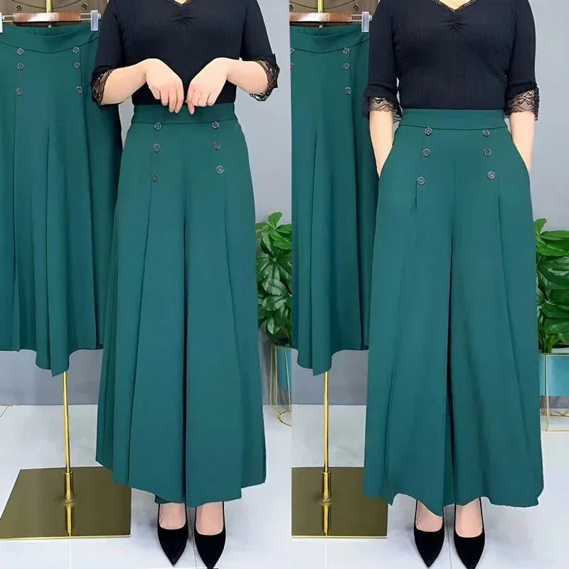 Pantalon Large Élégant - Flatte Instantanément Votre Silhouette — Vert, photo 8