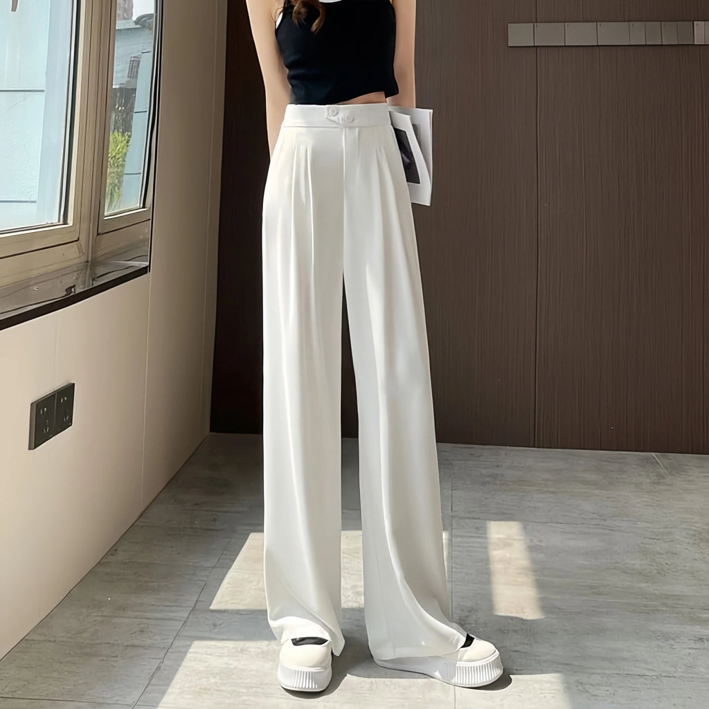 Pantalon Large - Flatte Instantanément Votre Silhouette — Blanc, photo 7